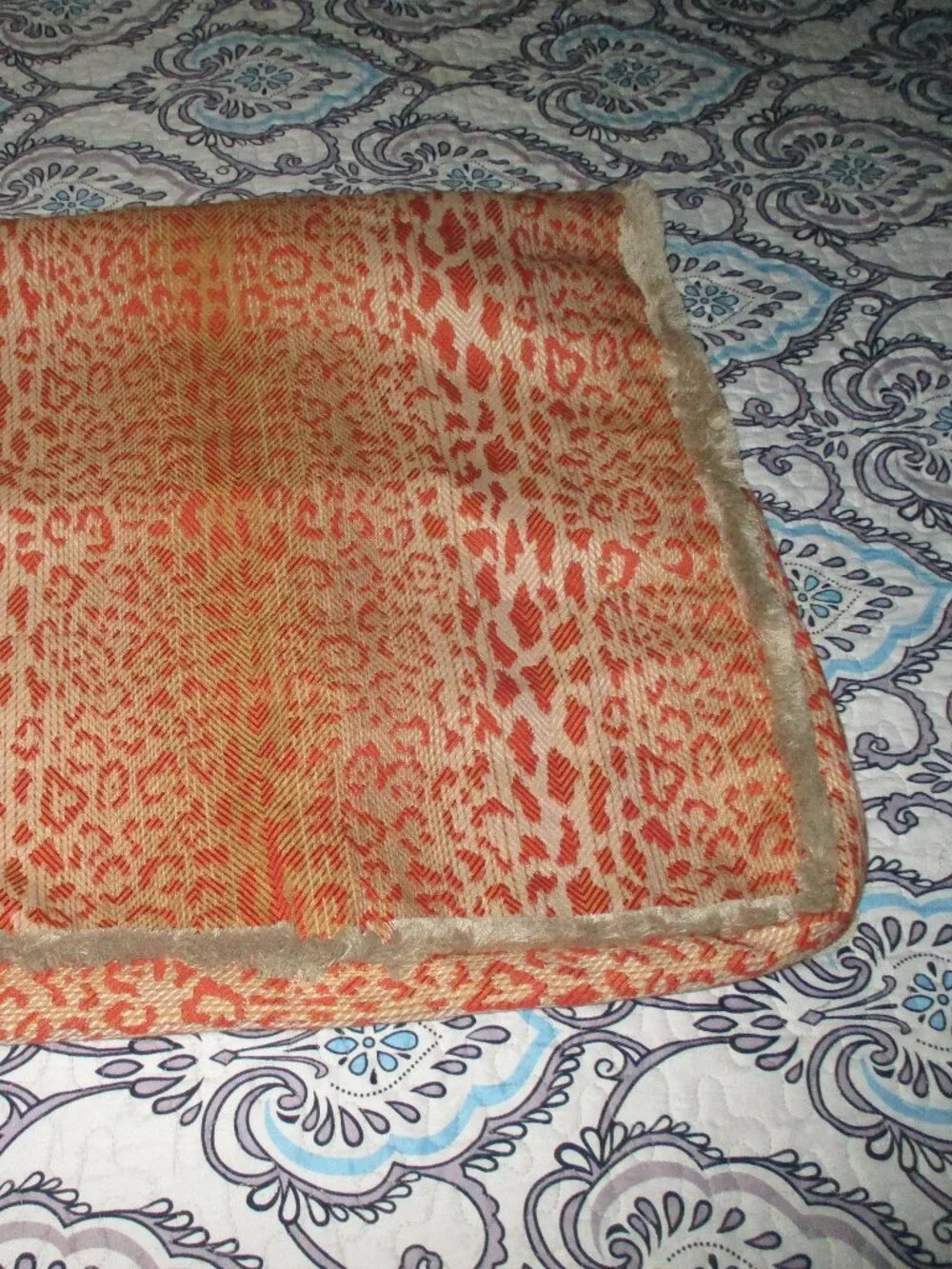 Rose Tree Durham European Sham Animal Print Fringe